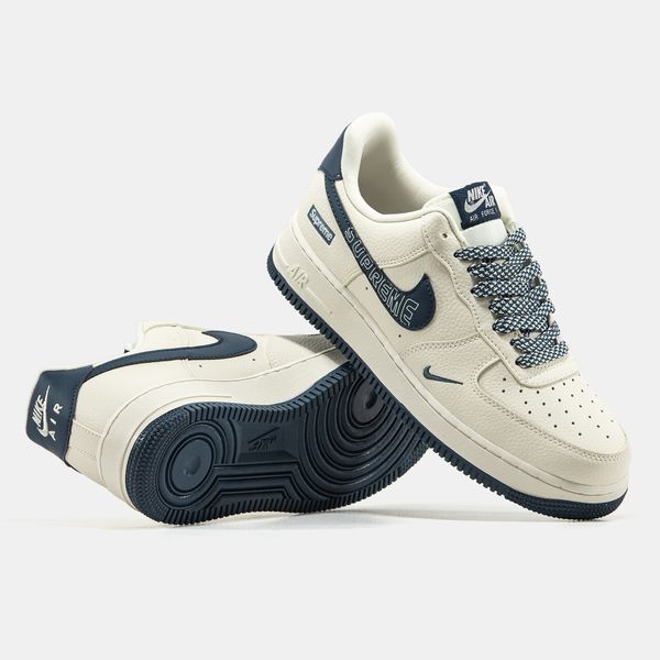 Nike Air Force 1 x Supreme Beige Blue nk-24172-41 фото