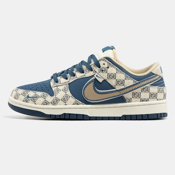 Nike SB Dunk Low x Gucci Beige Blue nk-23709-40 фото