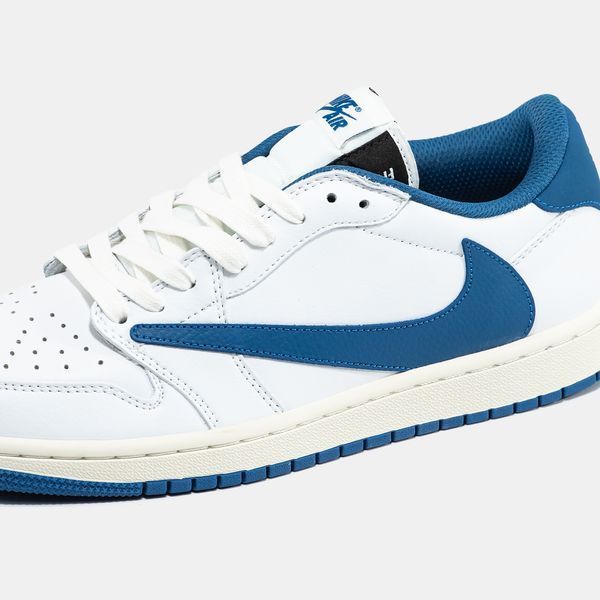 Nike Air Jordan 1 Low x Travis Scott White Blue jd-20709-36 фото