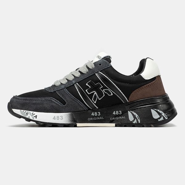 Premiata Lander Black Grey Brown pm-19891-41 фото