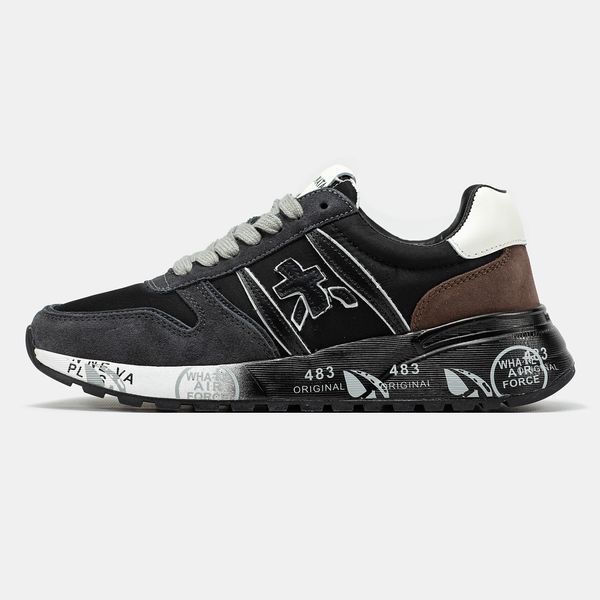Premiata Lander Black Grey Brown pm-19891-41 фото