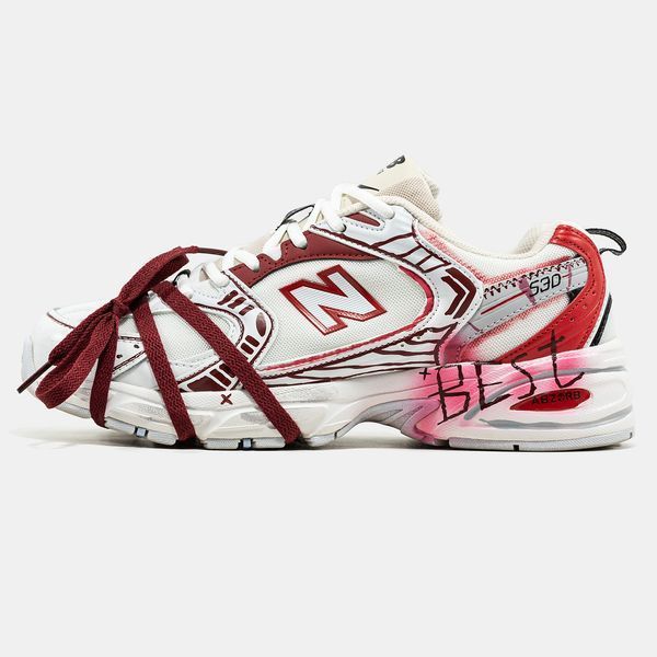 New Balance 530 Custom White Red nb-23401-36 фото