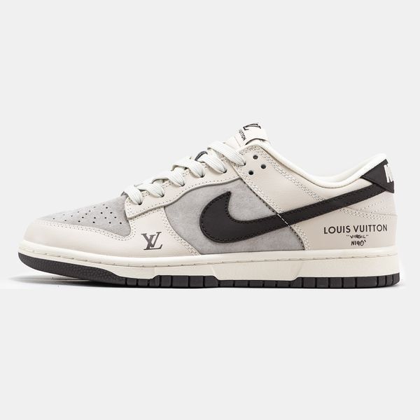 Nike SB Dunk Low x Louis Vuitton Grey Black nk-14687-36 фото