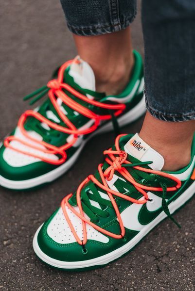 Nike SB Dunk Low x Off-White Green Red nk-09341-36 фото