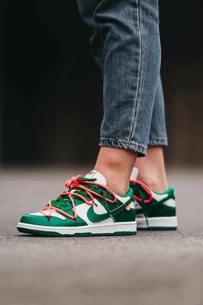 Nike SB Dunk Low x Off-White Green Red nk-09341-36 фото