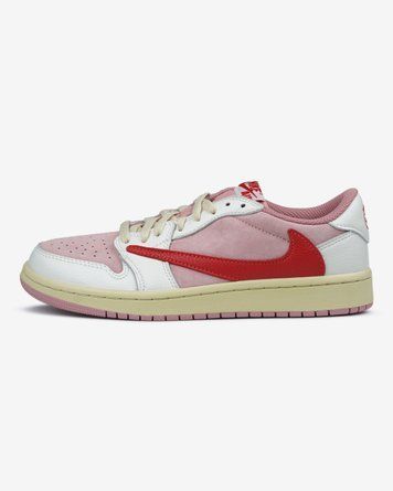 Nike Air Jorgan 1 Low x Travis Scott Sail Tropical Pink jd-26309-36 фото