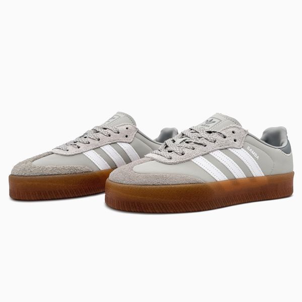 Adidas Samba XLG Grey White Platform ad-21436-36 фото