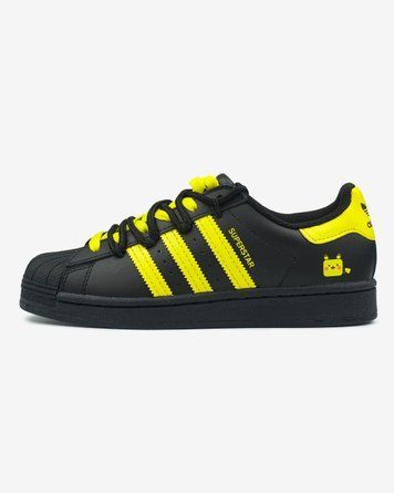 Adidas Superstar Pokemon Black Yellow Custom ad-24413-37 фото