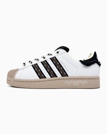 Adidas Superstar II Fringe White Beige/Black ad-23879-36 фото