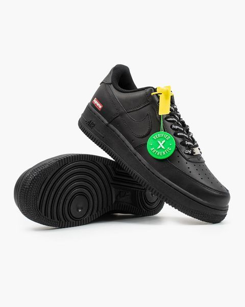 Nike Air Force 1 Low x Supreme Black Red nk-04725-37 фото