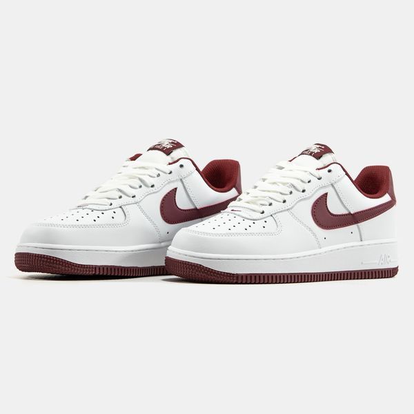 Nike Air Force 1 Low White Bugrundy nk-23988-41 фото