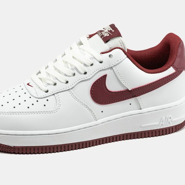 Nike Air Force 1 Low White Bugrundy nk-23988-41 фото