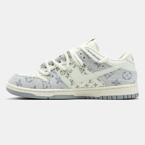 Nike SB Dunk Low x Louis Vuitton White Blue nk-19470-36 фото