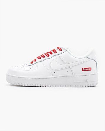 Nike Air Force 1 Low x Supreme White Red nk-04658-37 фото