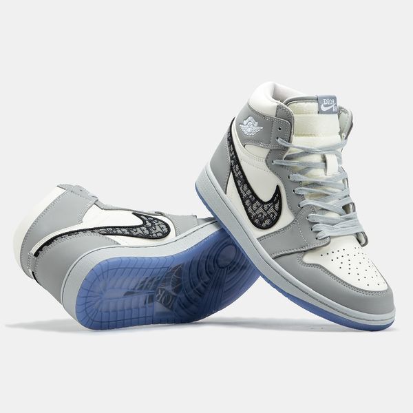 Nike Air Jordan 1 Retro x Dior White Grey jd-03002-36 фото