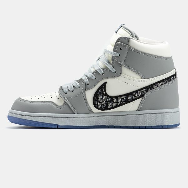 Nike Air Jordan 1 Retro x Dior White Grey jd-03002-36 фото