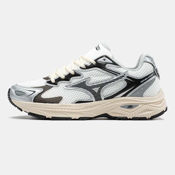 Mizuno Racer S White Silver Black mn-20081-40 фото